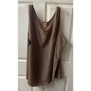 Faded Glory  Tank Top Womens Plus 4X Light Brown 100% Polyester Shell Layering